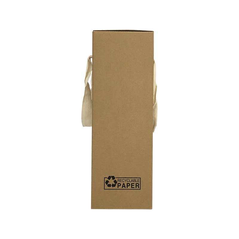 Silk ink printed kraft paper box with carrying string