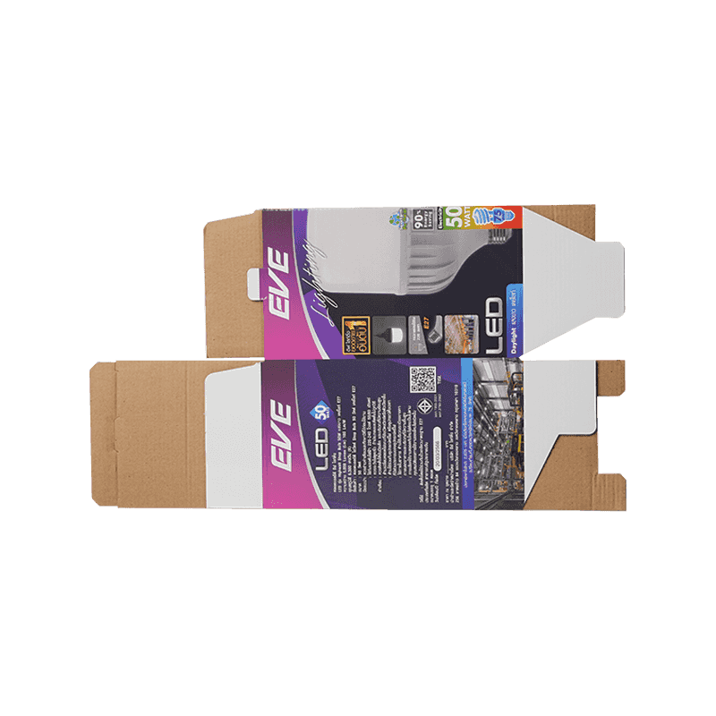 Laminated cardboard light bulb box