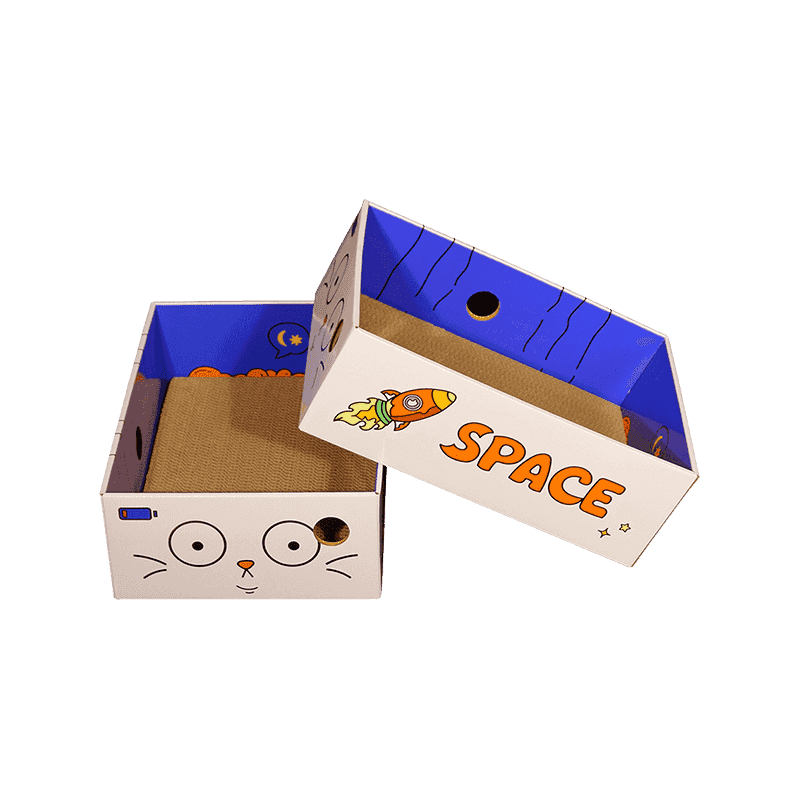 Corrugated paper cat litter box